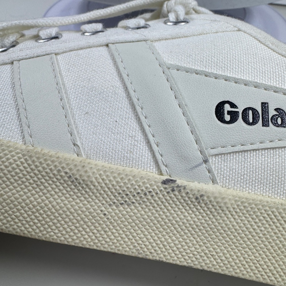 Gola Coaster Women's Sneakers Off-White Canvas Low Top Retro Trainers Size 9 - Picture 9 of 16